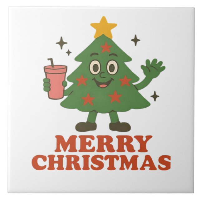  Frohe Weihnachten  Fliese (Vorderseite)