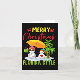 Frohe Weihnachten Florida Stil Snowman Sommer Vaca Karte