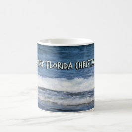 Frohe Weihnachten Florida Stil über tiefblaues Mee Kaffeetasse