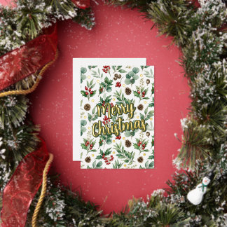 Frohe Weihnachten Folien Feiertagskarte