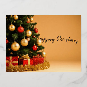 Frohe Weihnachten Folien Feiertagspostkarte