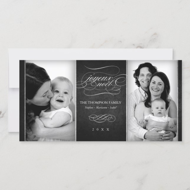 "Frohe Weihnachten", Foto Card Feiertagskarte (Vorderseite)