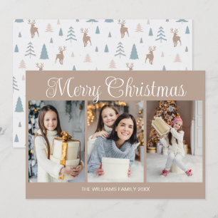 Frohe Weihnachten Foto Collage Modern Mocha