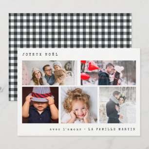 Frohe Weihnachten Foto Collage Wird Black Gingham