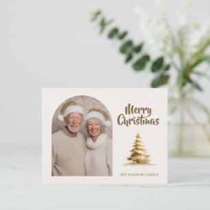 Frohe Weihnachten Foto Familie   Benutzerdefiniert Postkarte