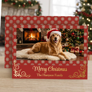 Frohe Weihnachten Foto Folien Feiertagskarte
