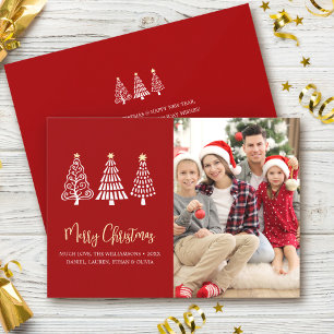Frohe Weihnachten Foto Launige Bäume Schrift