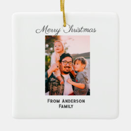 Frohe Weihnachten Foto moderne Liebe einfache Fami Keramikornament