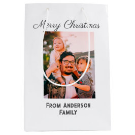 Frohe Weihnachten Foto moderne Liebe einfache Fami Mittlere Geschenktüte