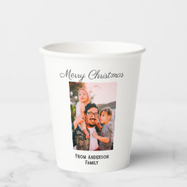 Frohe Weihnachten Foto moderne Liebe einfache Fami Pappbecher