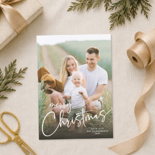Frohe Weihnachten Foto Moderne Schrift