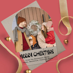 Frohe Weihnachten Foto Personalisierte Karte Acryleinladungen