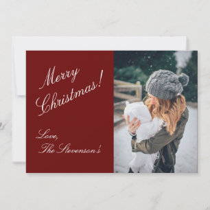 Frohe Weihnachten Foto Personalisierter roter Name