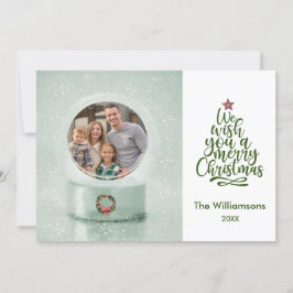 Frohe Weihnachten Foto Snow Globe Weihnachten Karte