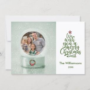 Frohe Weihnachten Foto Snow Globe Weihnachten Karte