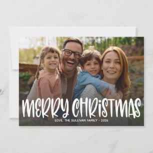 Frohe Weihnachten Foto-Typografie Familie