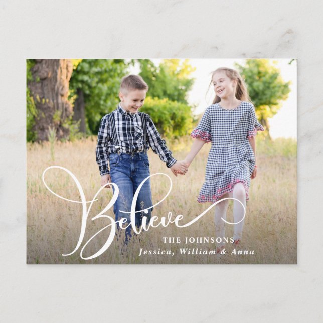 Frohe Weihnachten FOTO Weihnachten Gruß Urlaub Postkarte (Vorderseite)