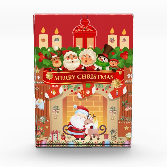 Frohe Weihnachten  Fotoblock (Vorderseite)