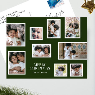 Frohe Weihnachten Fotocollage Klassisches Grün