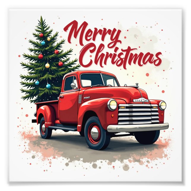 Frohe Weihnachten Fotodruck (Vorne)