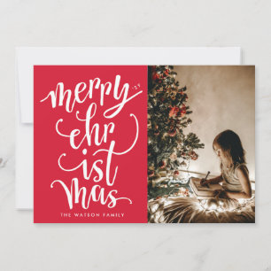 Frohe Weihnachten Fotokarte mit Skript