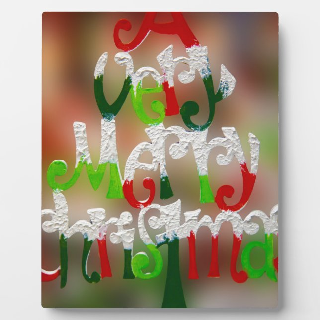 Frohe Weihnachten Fotoplatte (Vorderseite)