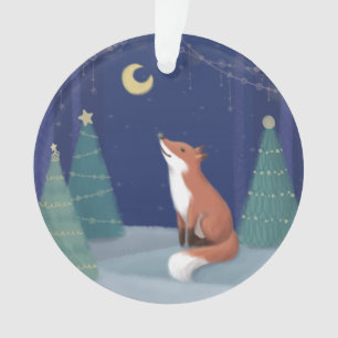 Frohe Weihnachten: Fox Illustration Art Ornament