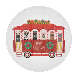 Frohe Weihnachten Französisch Bulldogs Holiday Tro Schneidebrett