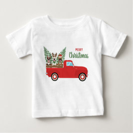 Frohe Weihnachten Französisch Bulldogs Red Lieferw Baby T-shirt