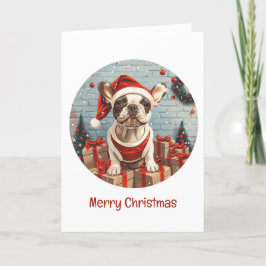 Frohe Weihnachten Französischer Bulldog Santa Dog