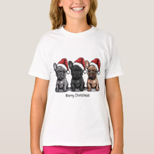 Frohe Weihnachten Französischer Bulldog Santa Dog T-Shirt