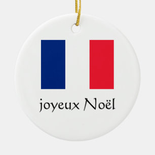 Frohe Weihnachten Französischer Schmuck Keramik Ornament