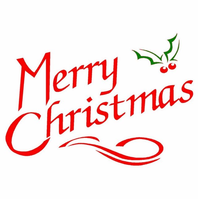 Frohe Weihnachten Freistehende Fotoskulptur (Vorne)