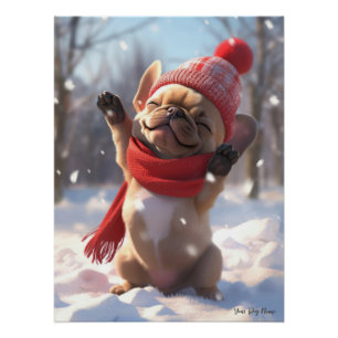 Frohe Weihnachten, French Bulldog 01 - Happy Chris Poster