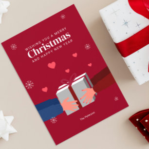 Frohe Weihnachten   Freude des Gebens Gruß Karte