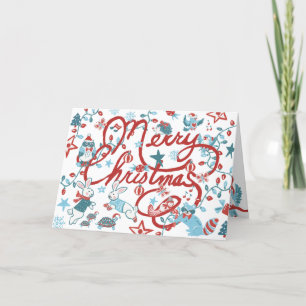 Frohe Weihnachten Freude Tier-Medley Vintage Moder