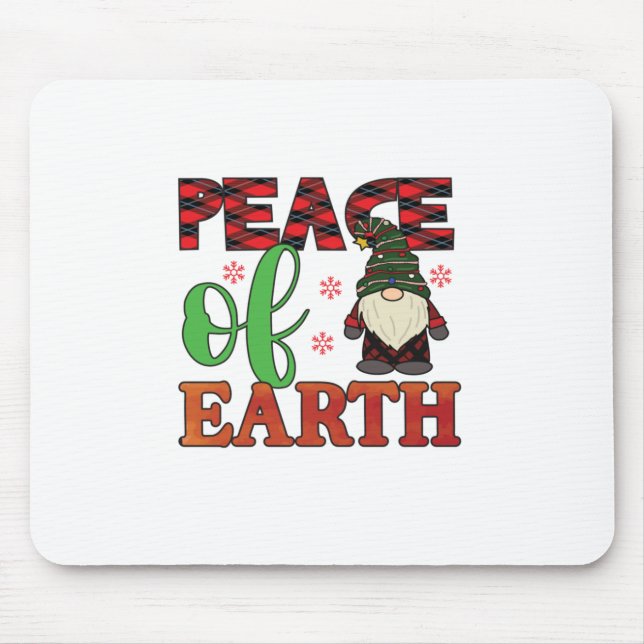 Frohe Weihnachten Frieden auf der Erde Mousepad (Vorne)