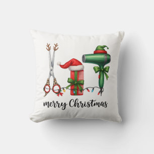 Frohe Weihnachten Friseur Festlicher Stylist Weihn Kissen