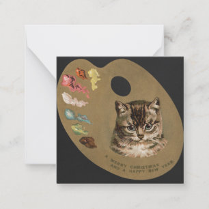 Frohe Weihnachten/Frohe Feiertage Katze Mitteilungskarte