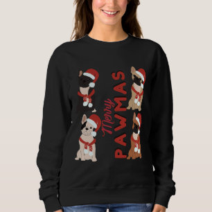 Frohe Weihnachten frohe Pawmas von französischen B Sweatshirt