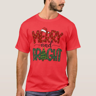 Frohe Weihnachten Frohe und helle Weihnachtsfrauen T-Shirt