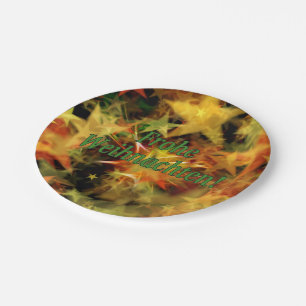 Frohe Weihnachten! Frohe Weihnachten im Deutschen Pappteller