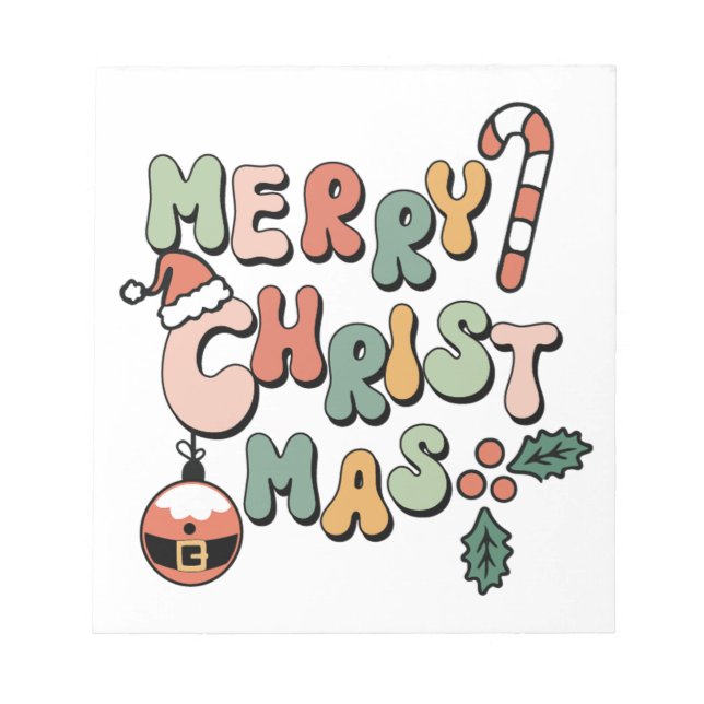 Frohe Weihnachten frohe Weihnachten Weihnachten Notizblock (Vorderseite)