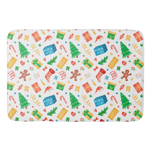 Frohe Weihnachten frohe Weihnachten Weihnachten We Badematte (Vorderseite)