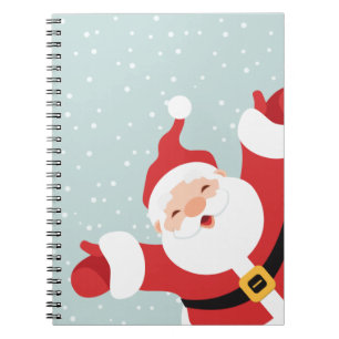 Frohe Weihnachten frohe Weihnachtsmann   Notebook Notizblock