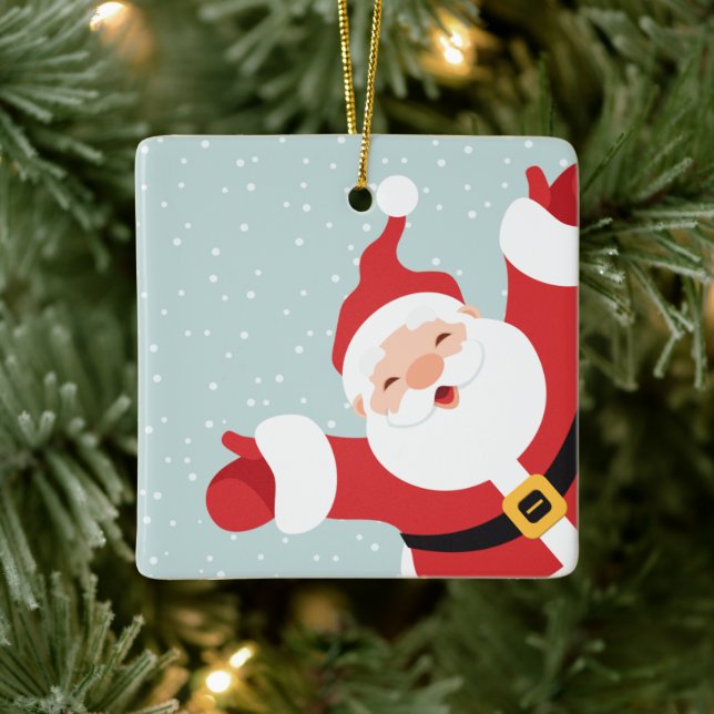 Frohe Weihnachten frohe Weihnachtsmann | Ornament (Baum)