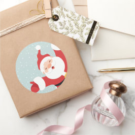 Frohe Weihnachten frohe Weihnachtsmann | SIEGEL Runder Aufkleber