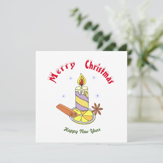 Frohe Weihnachten - Frohes Neues Jahr (Stehend Vorderseite)