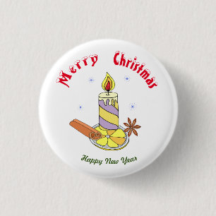 Frohe Weihnachten - Frohes Neues Jahr Button