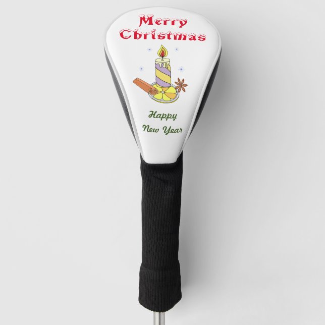 Frohe Weihnachten - Frohes Neues Jahr Golf Headcover (Vorderseite)